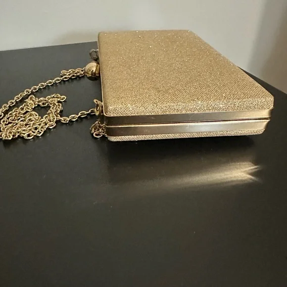 Elegant Gold Badgley Mishka Clutch Bag - Picture 2 of 5